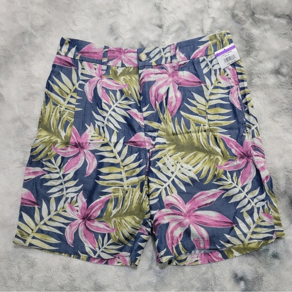 NWT Scotch&Soda Men's Size 29 Loose Fit Twilt Hawaiian Floral Blue Soft Short